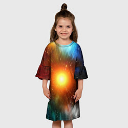 Платье клеш для девочки СКОРОСТЬ СОЛНЕЧНОГО СВЕТА, цвет: 3D-принт — фото 2