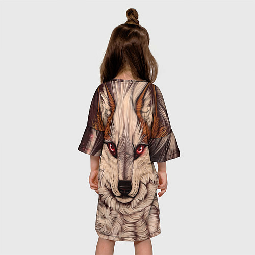 Детское платье Красивая Волчица / 3D-принт – фото 4