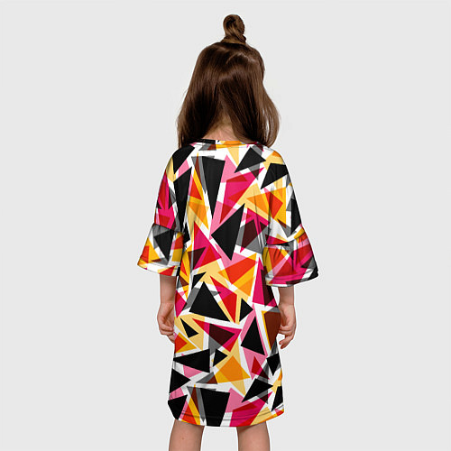 Детское платье Разноцветные треугольники / 3D-принт – фото 4