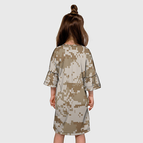Детское платье Камуфляжный пиксель / 3D-принт – фото 4