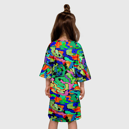 Детское платье Абстрактный милитари / 3D-принт – фото 4