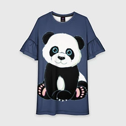 Платье клеш для девочки Милая Панда Sweet Panda, цвет: 3D-принт