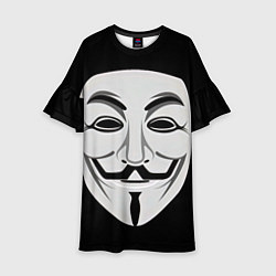 Платье клеш для девочки Guy Fawkes, цвет: 3D-принт