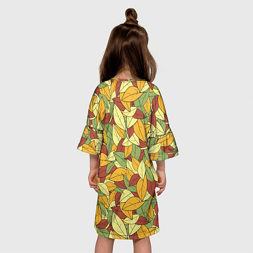 Детское платье Яркие осенние листья / 3D-принт – фото 4