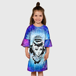 Платье клеш для девочки ГОСПОЖА ГАЛАКТИКА SPACE GIRL Z, цвет: 3D-принт — фото 2