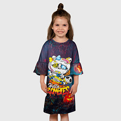 Платье клеш для девочки Hello Zombies, цвет: 3D-принт — фото 2