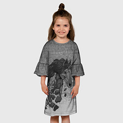 Платье клеш для девочки Пегас, цвет: 3D-принт — фото 2
