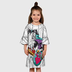Платье клеш для девочки HiFi Panda, цвет: 3D-принт — фото 2