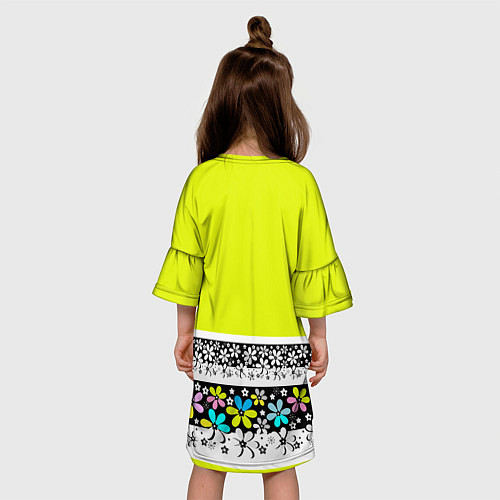 Детское платье Яркий цветочный узор / 3D-принт – фото 4