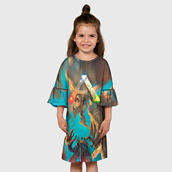 Платье клеш для девочки Ark Survival АРК СУРВИВАЛ Z, цвет: 3D-принт — фото 2