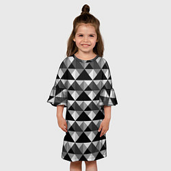 Платье клеш для девочки Современный геометрический, цвет: 3D-принт — фото 2