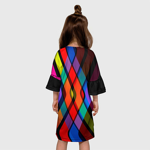 Детское платье Симметрия красок / 3D-принт – фото 4