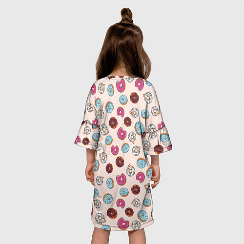 Детское платье Пончики донаты паттерн / 3D-принт – фото 4
