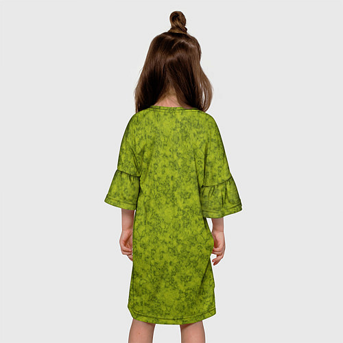 Детское платье Зеленый мраморный узор / 3D-принт – фото 4