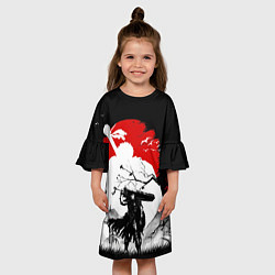 Платье клеш для девочки Берсерк силуэт Гатса, цвет: 3D-принт — фото 2