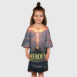 Платье клеш для девочки Heroes of Might and Magic HoM Z, цвет: 3D-принт — фото 2