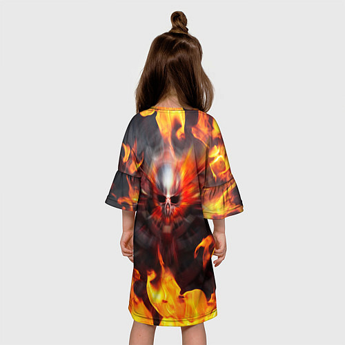 Детское платье FIRE GEARS OF WAR ПОСТЕР В ОГНЕ Z / 3D-принт – фото 4