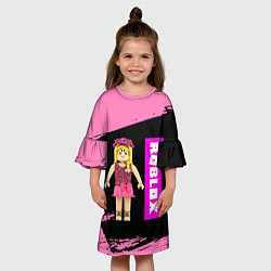 Платье клеш для девочки BARBIE ROBLOX РОБЛОКС Z, цвет: 3D-принт — фото 2