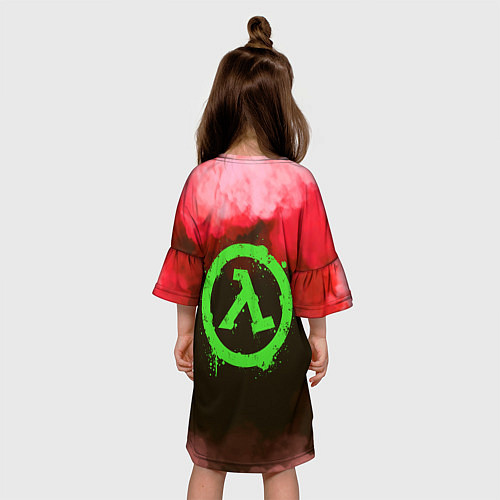 Детское платье Half-Life Opposing Force Logo спина Z / 3D-принт – фото 4