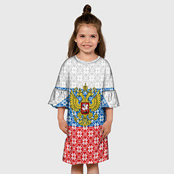 Платье клеш для девочки Россия Алатырь, цвет: 3D-принт — фото 2