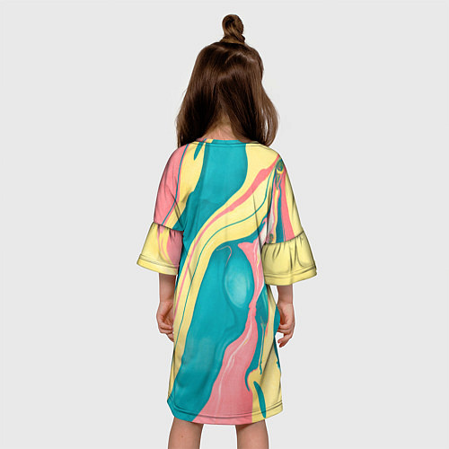 Детское платье Красочный развод / 3D-принт – фото 4