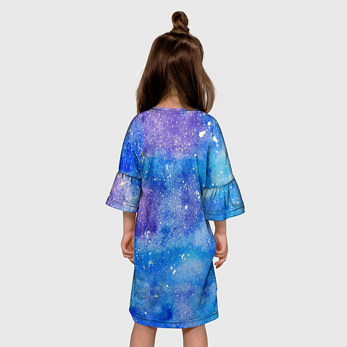 Детское платье Акварельные разводы и брызги красок / 3D-принт – фото 4