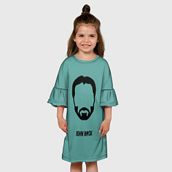 Платье клеш для девочки Джон Уик, цвет: 3D-принт — фото 2