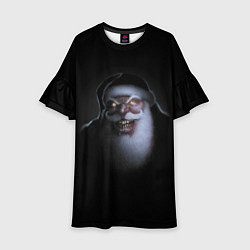 Платье клеш для девочки Свирепый кровожадный Санта, цвет: 3D-принт