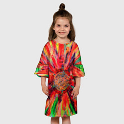 Платье клеш для девочки Освобождение от 3D, цвет: 3D-принт — фото 2