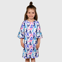 Платье клеш для девочки Гимнастика, цвет: 3D-принт — фото 2