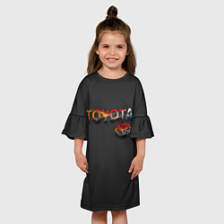 Платье клеш для девочки TOYOTA SHARDS, цвет: 3D-принт — фото 2
