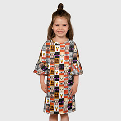 Платье клеш для девочки MINECRAFT КУБИКИ ПЕРСОНАЖИ, цвет: 3D-принт — фото 2