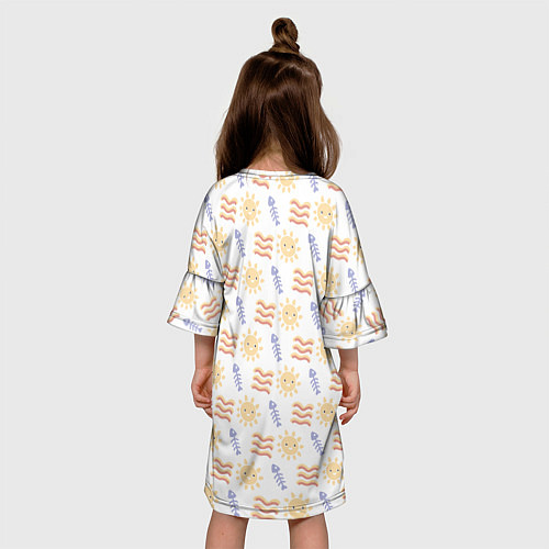 Детское платье Летнее солнце и волны / 3D-принт – фото 4