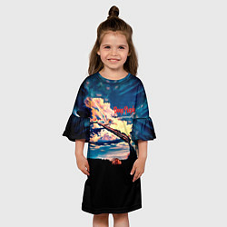 Платье клеш для девочки Deep Purple - Stormbringer, цвет: 3D-принт — фото 2