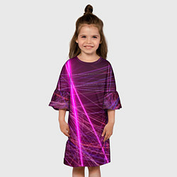 Платье клеш для девочки ЛАЗЕРЫ LASERS, цвет: 3D-принт — фото 2