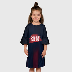 Платье клеш для девочки Japanesse Revenge, цвет: 3D-принт — фото 2