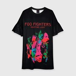 Платье клеш для девочки Wasting Light - Foo Fighters, цвет: 3D-принт