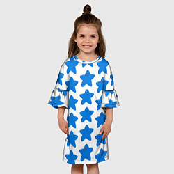 Платье клеш для девочки Улыбка звезды, цвет: 3D-принт — фото 2