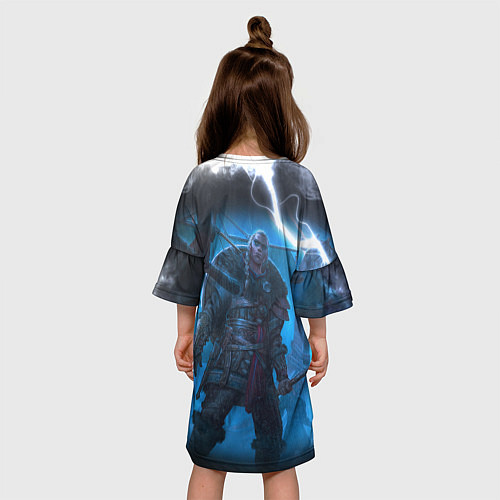Детское платье ASSASSINS CREED VALHALLA ВАЛХАЛЛА / 3D-принт – фото 4