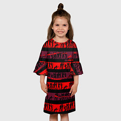 Платье клеш для девочки Зомби апокалипсис близко, цвет: 3D-принт — фото 2
