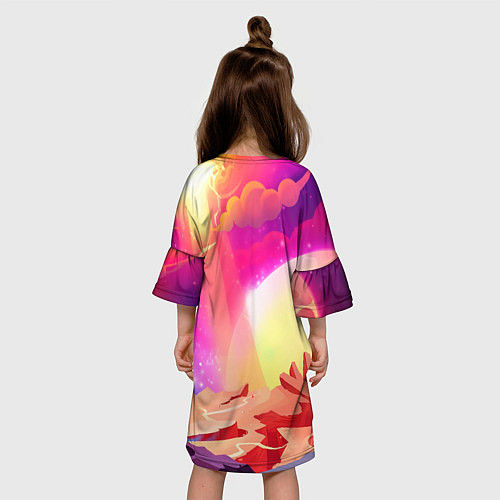 Детское платье Опасная Meg Brawl Stars / 3D-принт – фото 4