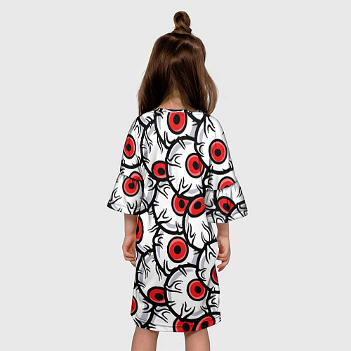 Детское платье HALLOWEEN EYES ХЕЛЛОУИН ГЛАЗА / 3D-принт – фото 4