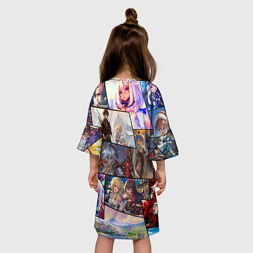 Детское платье Геншин импакт, персонажи / 3D-принт – фото 4