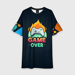 Платье клеш для девочки GamePad Over, цвет: 3D-принт