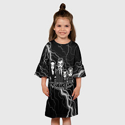 Платье клеш для девочки Addams family Семейка Аддамс, цвет: 3D-принт — фото 2