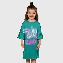 Платье клеш для девочки Squid game a, цвет: 3D-принт — фото 2