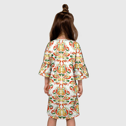 Детское платье Хохломские узоры II white / 3D-принт – фото 4
