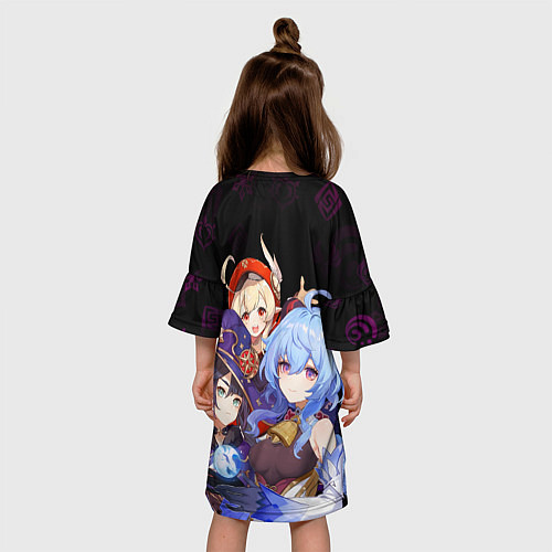 Детское платье Genshin Impact: Гань Юй, Кли, Мона / 3D-принт – фото 4