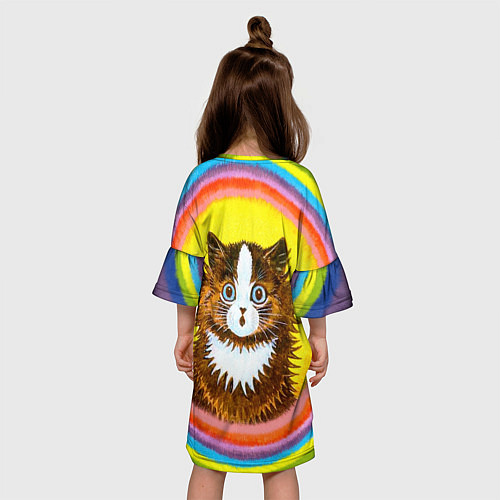 Детское платье Радужный кот Луиса Уэйна / 3D-принт – фото 4