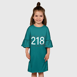 Платье клеш для девочки Игрок в кальмара 218, цвет: 3D-принт — фото 2